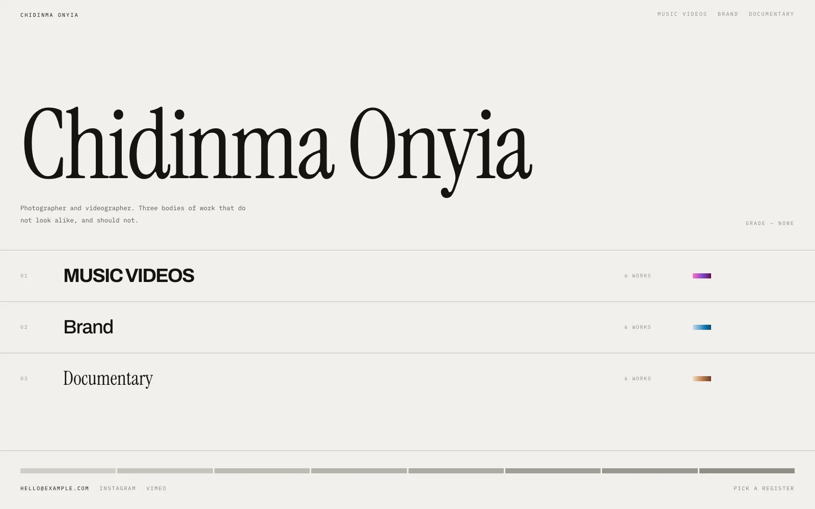 Chidinma Onyia — Portfolio — screenshot
