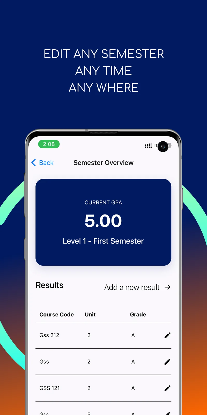 MyCGPA — screenshot 3
